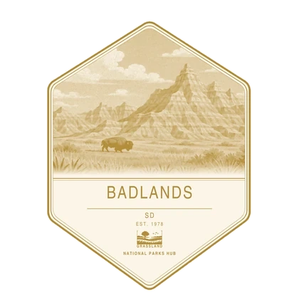 Badlands first-visit badge, National Parks Hub