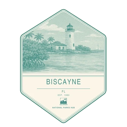 Biscayne first-visit badge, National Parks Hub