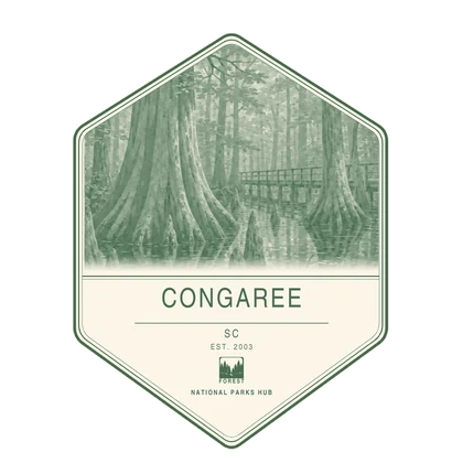 Congaree first-visit badge, National Parks Hub