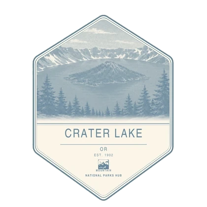 Crater Lake first-visit badge, National Parks Hub