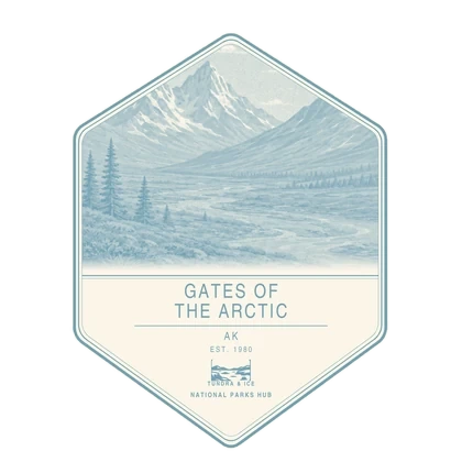 Gates of the Arctic first-visit badge, National Parks Hub