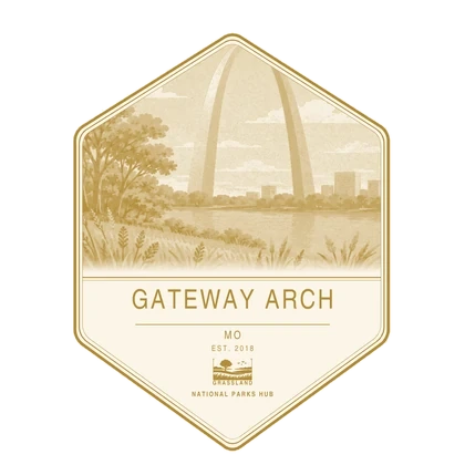 Gateway Arch first-visit badge, National Parks Hub