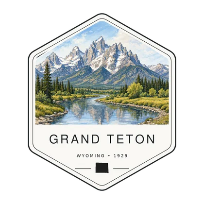 Teton first-visit badge, National Parks Hub