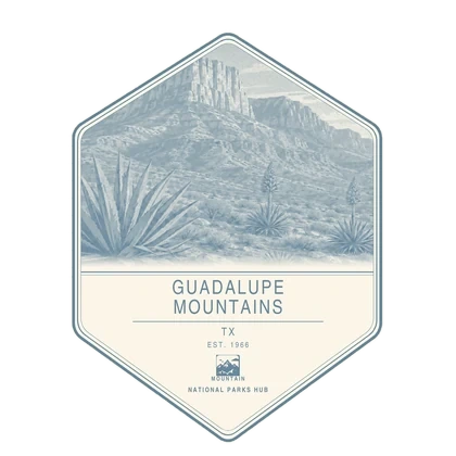 Guadalupe Mountains first-visit badge, National Parks Hub