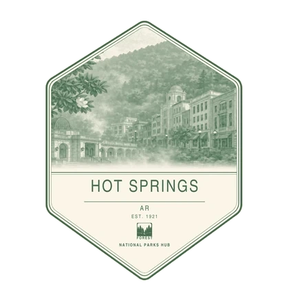 Hot Springs first-visit badge, National Parks Hub