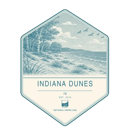 Indiana Dunes first-visit badge, National Parks Hub