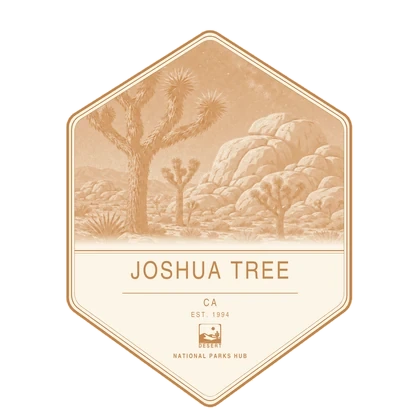 Joshua Tree first-visit badge, National Parks Hub