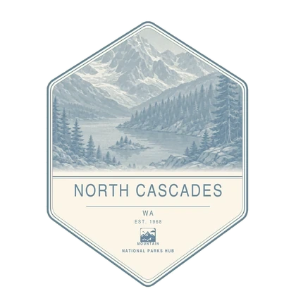 North Cascades first-visit badge, National Parks Hub