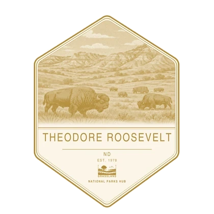 Theodore Roosevelt first-visit badge, National Parks Hub