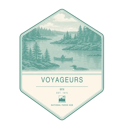 Voyageurs first-visit badge, National Parks Hub