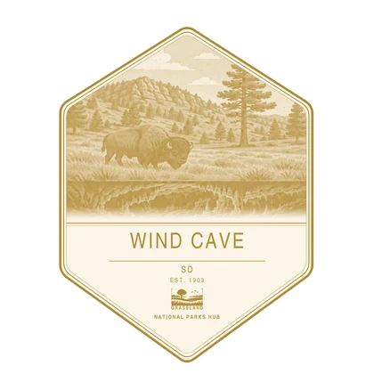 Wind Cave first-visit badge, National Parks Hub