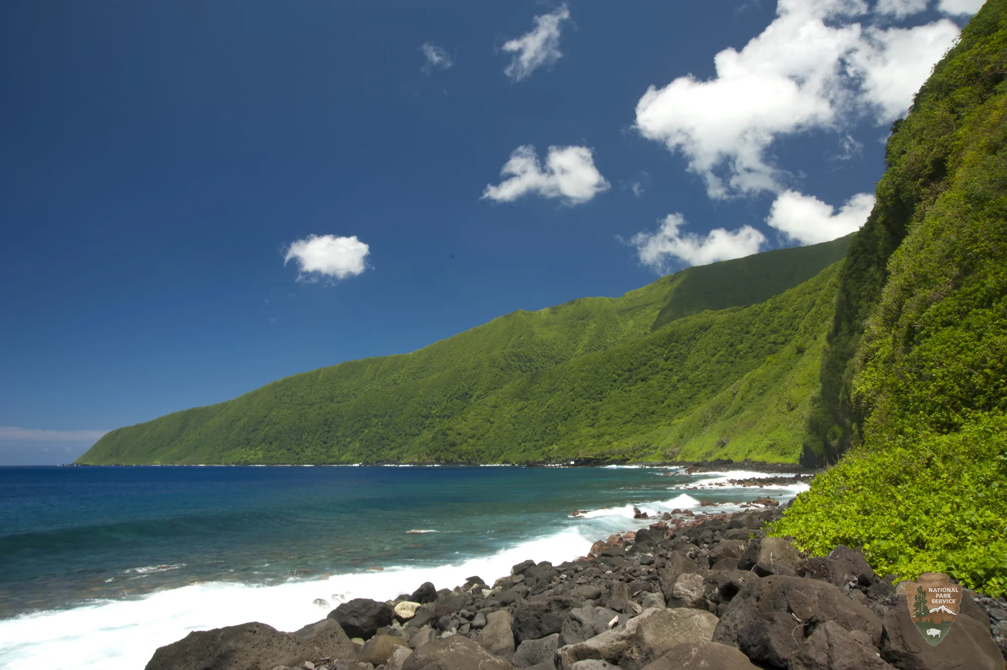 Coral reef waters near Ofu Beach, National Park of American Samoa