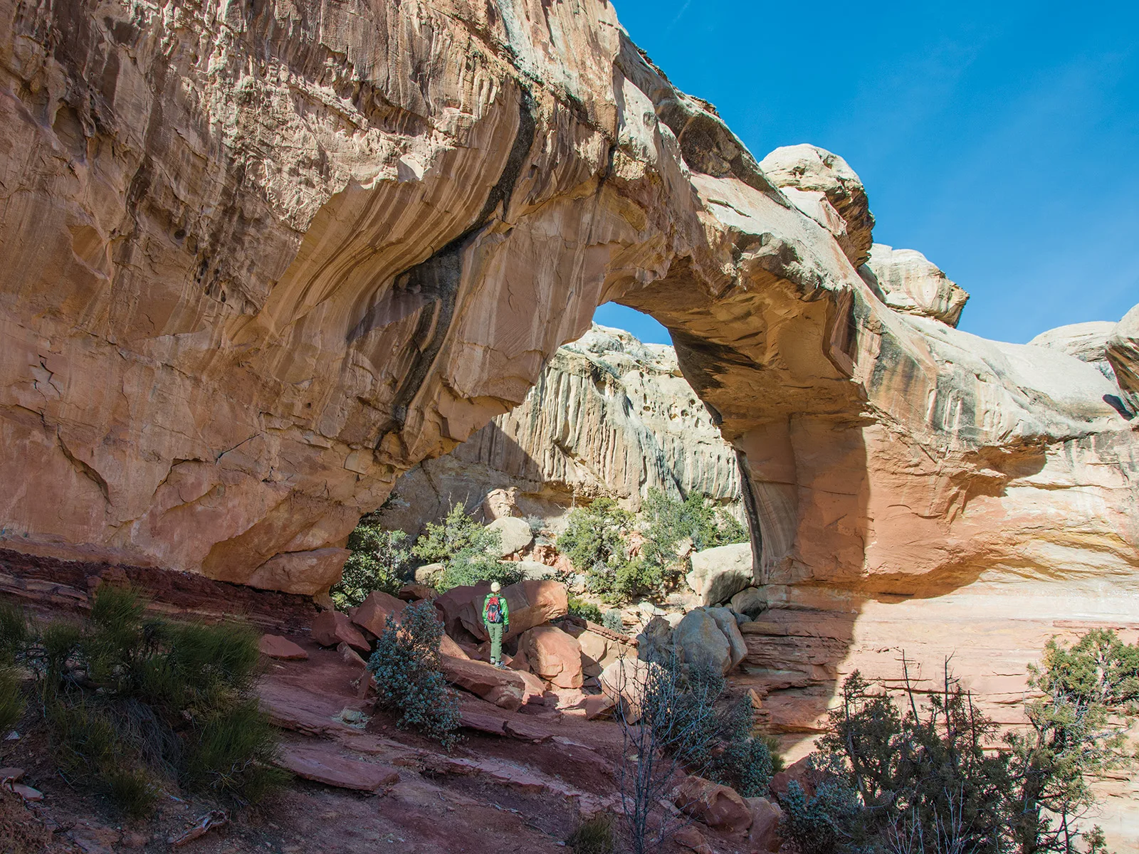 Hickman Bridge sandstone arch, Capitol Reef National Park