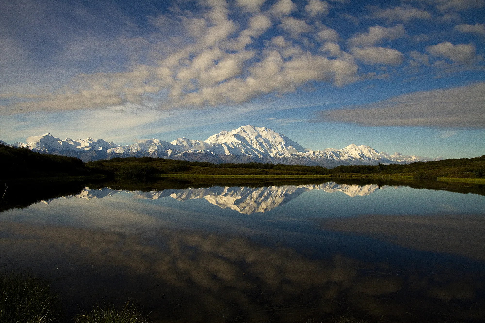 Snow-covered peaks in Denali National Park, Alaska