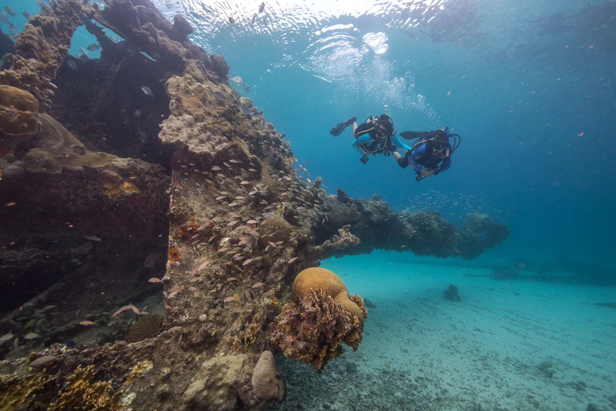 Visitors touring the interior of Fort Jefferson, Dry Tortugas National Park