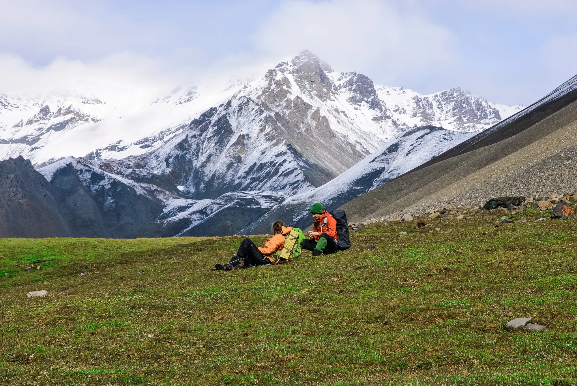 Glaciated peaks of the Coast Range near Wrangell-St. Elias National Park