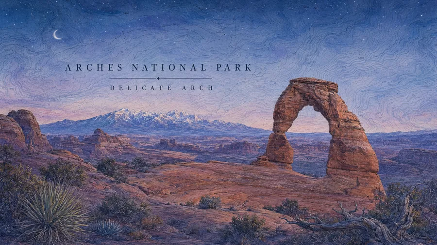 Arches National Park poster art