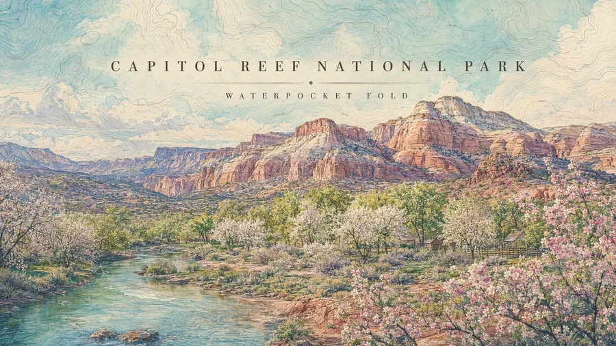 Capitol Reef National Park poster art