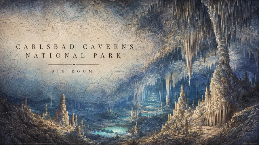 Carlsbad Caverns National Park poster art