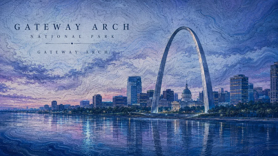 Gateway Arch National Park poster art