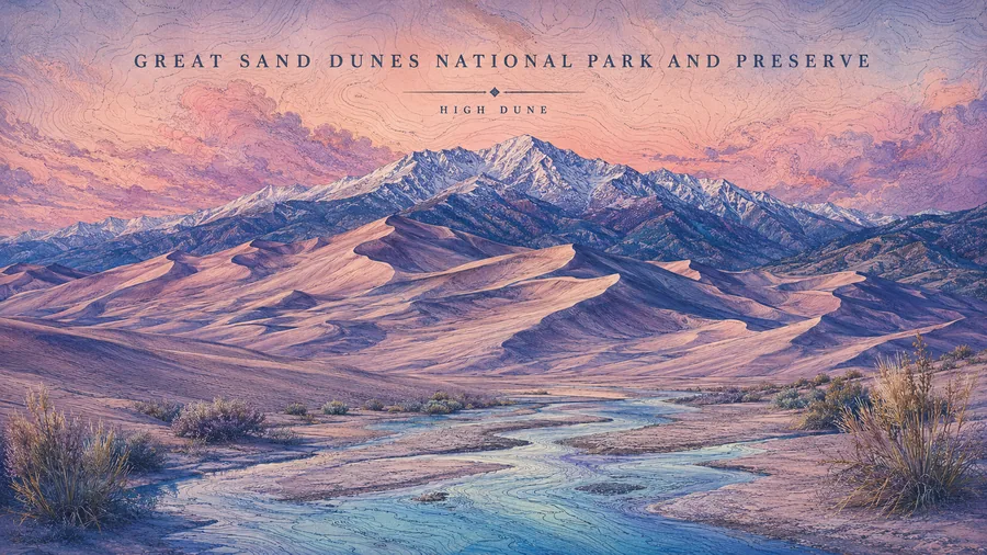 Great Sand Dunes National Park poster art