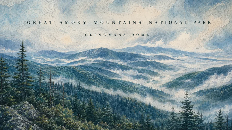 Smokies National Park poster art