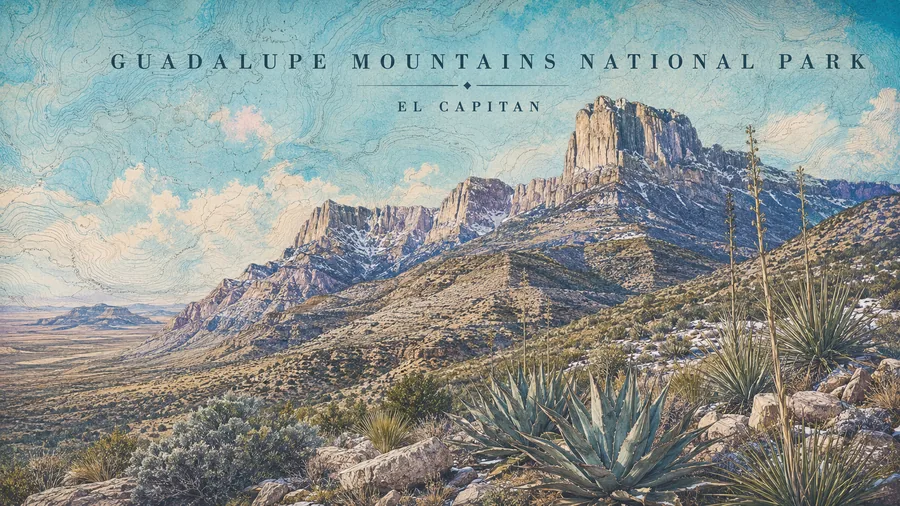 Guadalupe Mountains National Park poster art