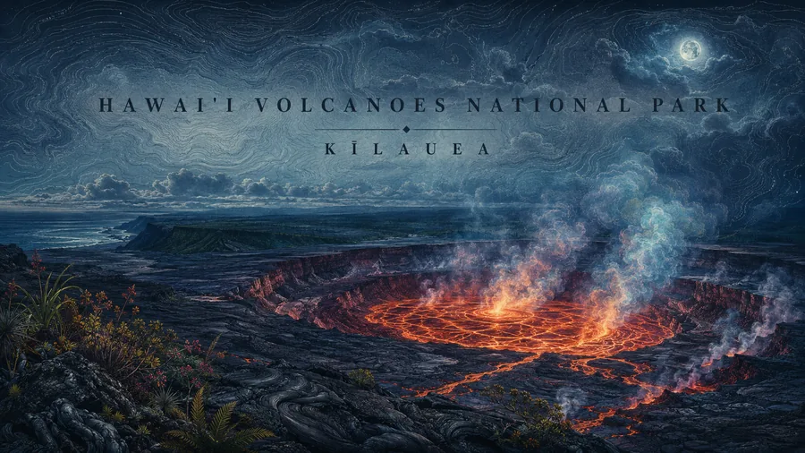 Hawaiʻi Volcanoes National Park poster art