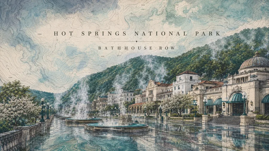 Hot Springs National Park poster art