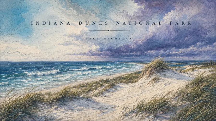 Indiana Dunes National Park poster art