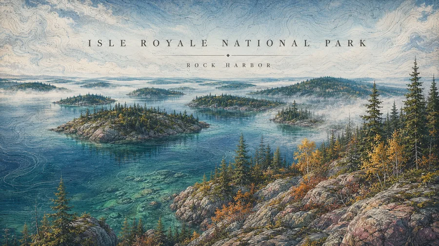 Isle Royale National Park poster art