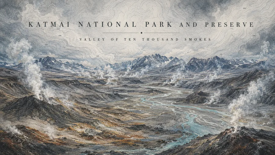 Katmai National Park poster art