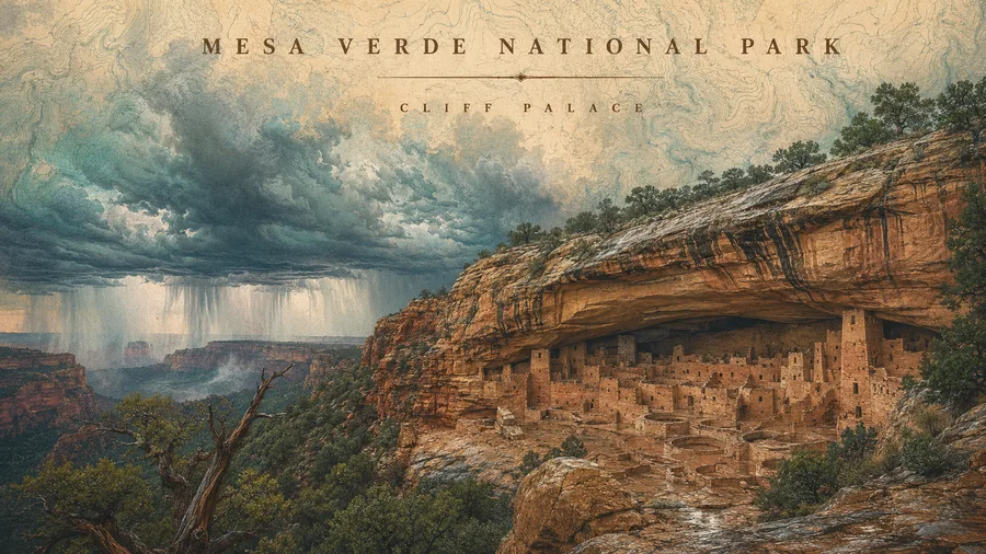 Mesa Verde National Park poster art