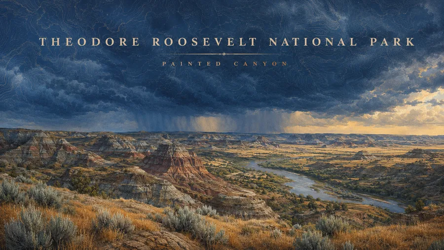 Theodore Roosevelt National Park poster art